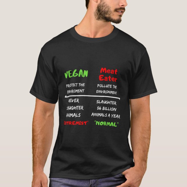Stop Animal Cruelty Vegan Activist Animal Rights V T-Shirt (Front)