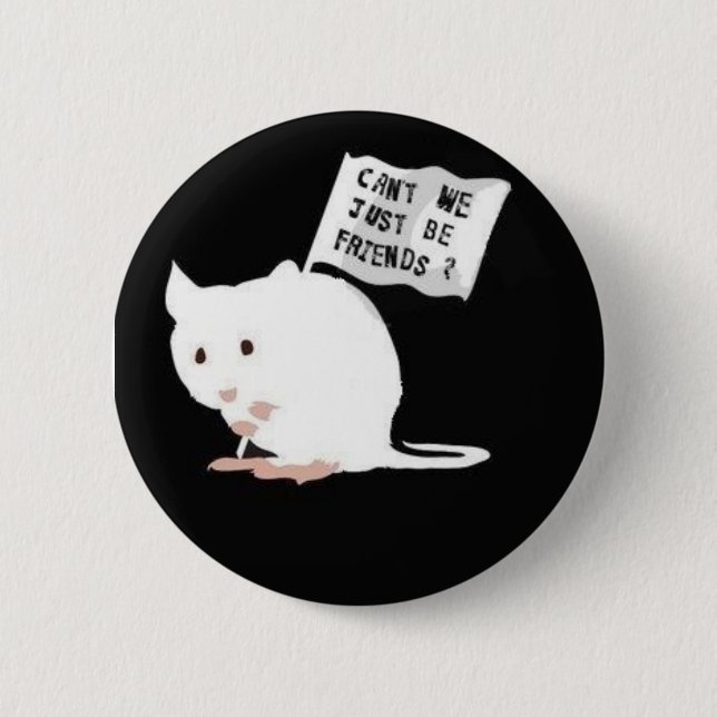 Stop Animal Testing 6 Cm Round Badge (Front)