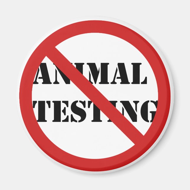 stop animal testing magnet (Front)