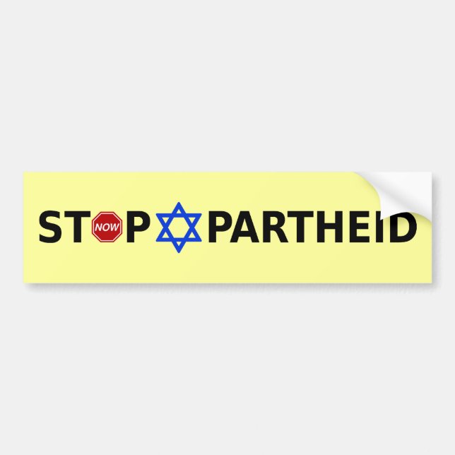 Stop Apartheid Bumper Sticker (Front)