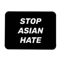 Stop Asian Hate, black white sign