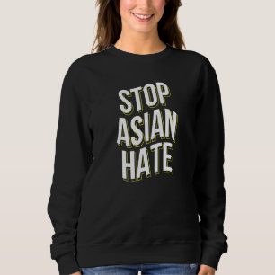 Stop Asian Hate Wavy Asian American Pride Love Aap Sweatshirt