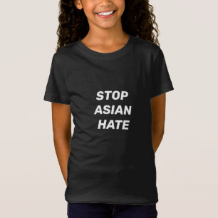 Stop Asian Hate, white letters kids T-Shirt