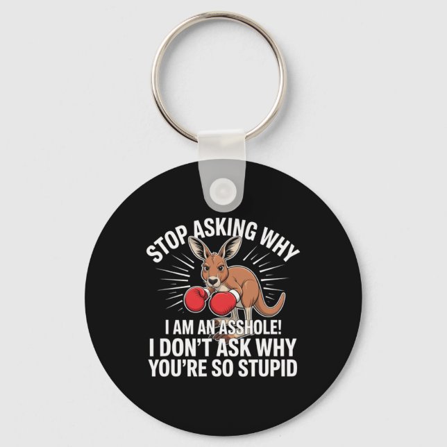 Stop Asking Why I Am An Hole  Key Ring (Front)