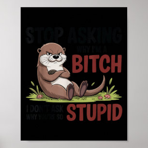 Stop asking why i'm a i don't ask why you're stupi poster