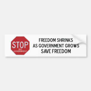 Stop Big Government Bumper Sticker