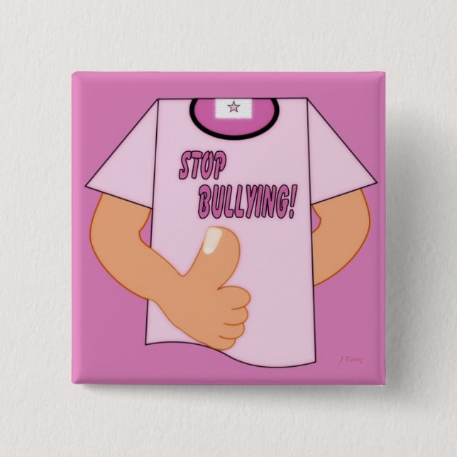 Stop Bullying 15 Cm Square Badge (Front)