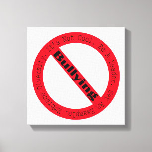 Stop Bullying-Logo by Shirley Taylor Canvas Print