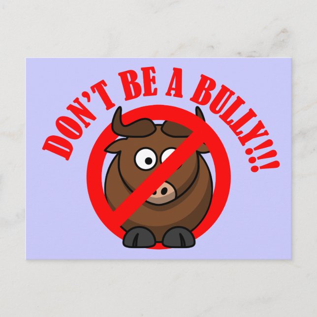 Stop Bullying Now: Don't Bully Bullying Prevention Postcard (Front)