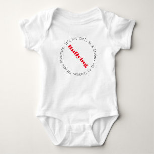 Stop Bullying-Outline by Shirley Taylor Baby Bodysuit