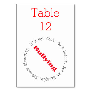 Stop Bullying-Outline by Shirley Taylor Table Number