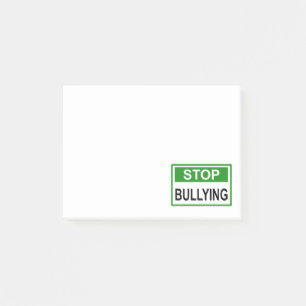 Stop Bullying Sign green Post-it Notes