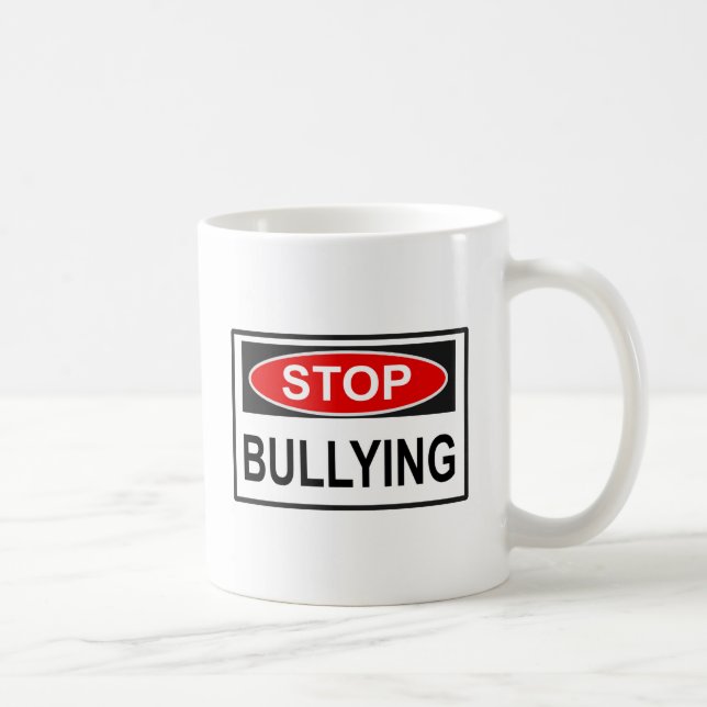 Stop Bullying Sign red Coffee Mug (Right)