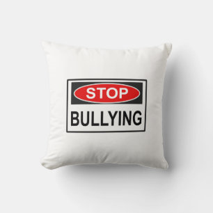 Stop Bullying Sign red Cushion