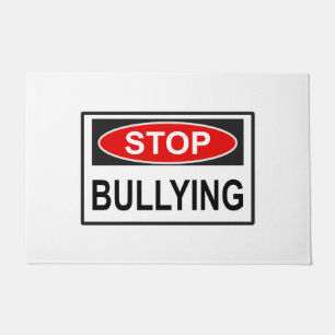 Stop Bullying Sign red Doormat