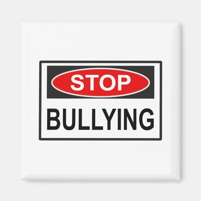 Stop Bullying Sign red Magnet (Front)