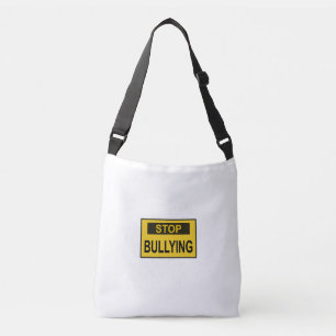 Stop Bullying Sign yellow Crossbody Bag