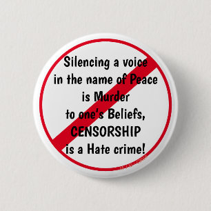 Stop Censorship 6 Cm Round Badge