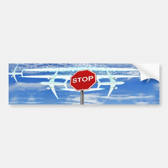 Stop Chemtrails Bumper Sticker (Front)