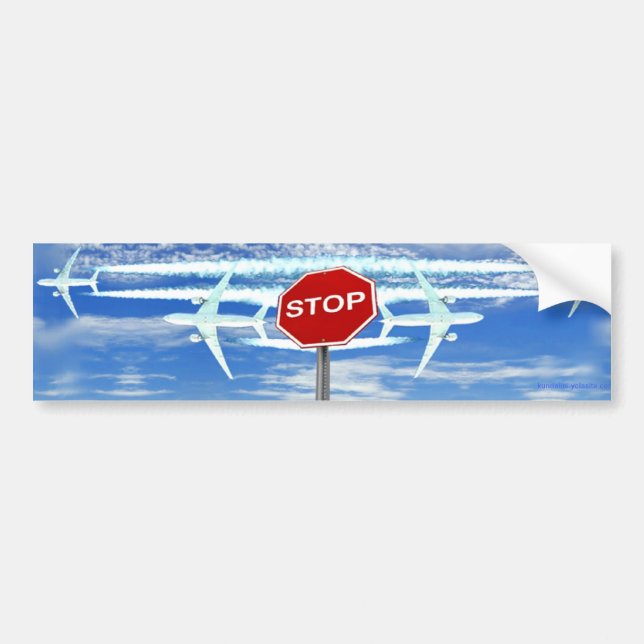 Stop Chemtrails Bumper Sticker (Front)