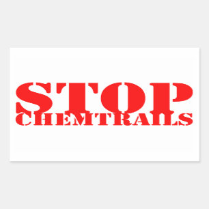 Stop Chemtrails - Rectangular Adhesive Rectangular Sticker