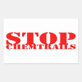 Stop Chemtrails - Rectangular Adhesive Rectangular Sticker