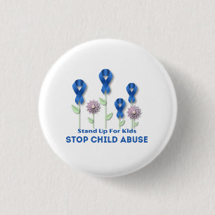 Stop Child Abuse 3 Cm Round Badge