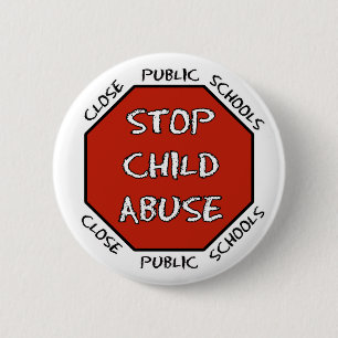 Stop Child Abuse 6 Cm Round Badge