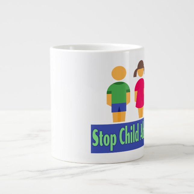 Stop Child  Abuse  - Jumbo Mug (Front)