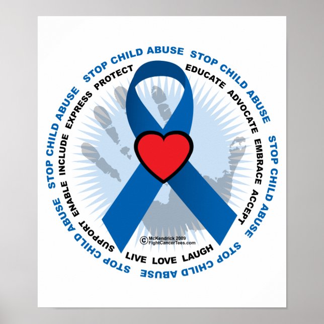 Stop Child Abuse Ribbon Poster (Front)