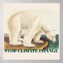 Stop Climate Change Endangered Arctic Polar Bear