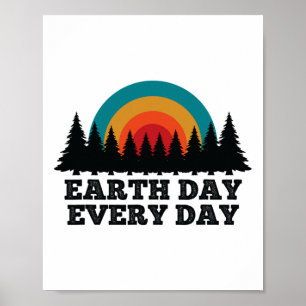 Stop Climate Change Save The Planet Earth Day  Poster