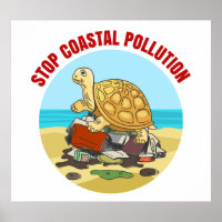 Stop Coastal Pollution Sea Turtle Environmental 