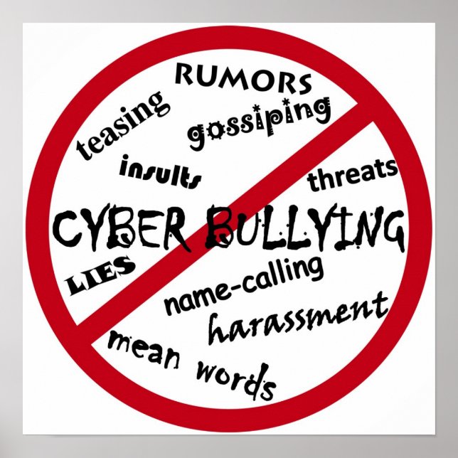 Stop Cyber Bullying Poster (Front)