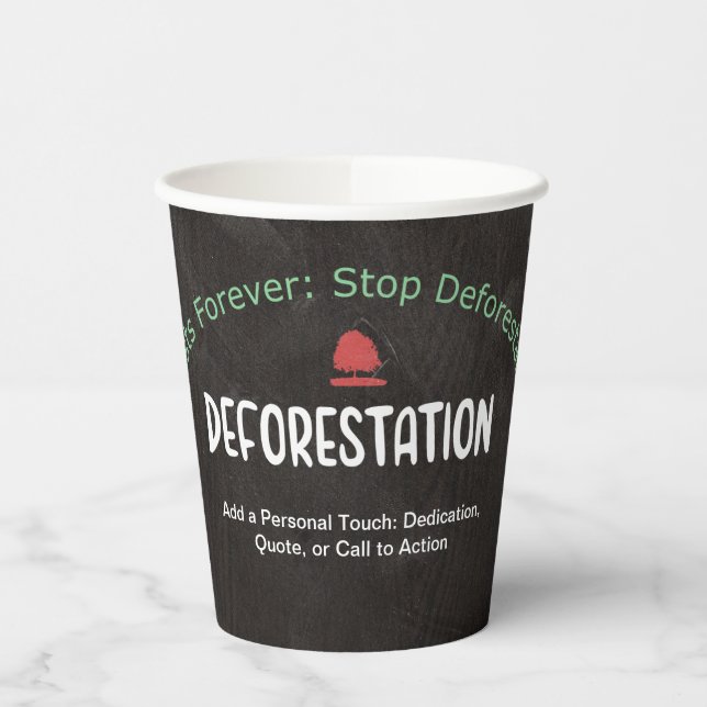 Stop Deforestation: Eco-Friendly Paper Cups (Left)