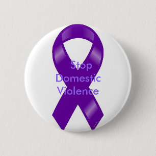 Stop Domestic Violence 6 Cm Round Badge