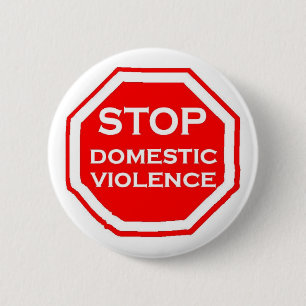 Stop Domestic Violence 6 Cm Round Badge