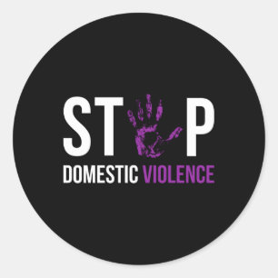 Stop Domestic Violence Awareness Survivor Classic Round Sticker