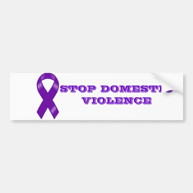 Stop Domestic Violence Bumper Sticker (Front)