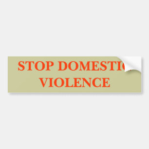 STOP DOMESTIC VIOLENCE BUMPER STICKER
