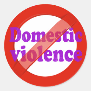 Stop Domestic Violence  Classic Round Sticker