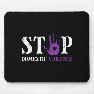 Stop Domestic Violence Hand Awareness Support Men Mouse Pad
