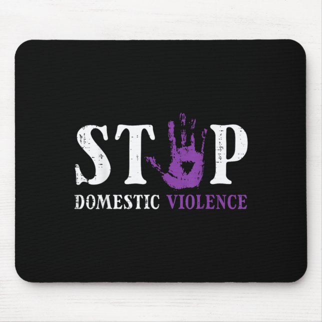 Stop Domestic Violence Hand Awareness Support Men Mouse Pad (Front)
