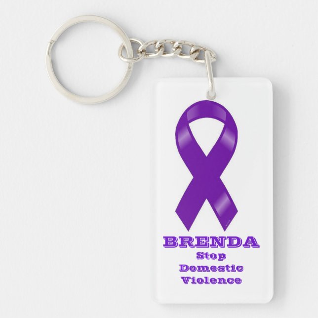 Stop Domestic Violence Key Ring (Front)