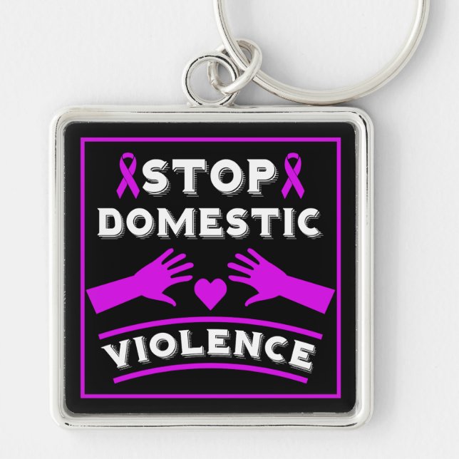 Stop Domestic Violence Key Ring (Front)