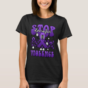 Stop Domestic Violence  Purple Ribbon Kid Man Woma T-Shirt
