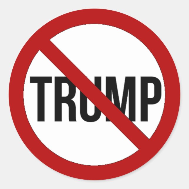Stop Donald Trump Anti-Trump 2016 Classic Round Sticker (Front)