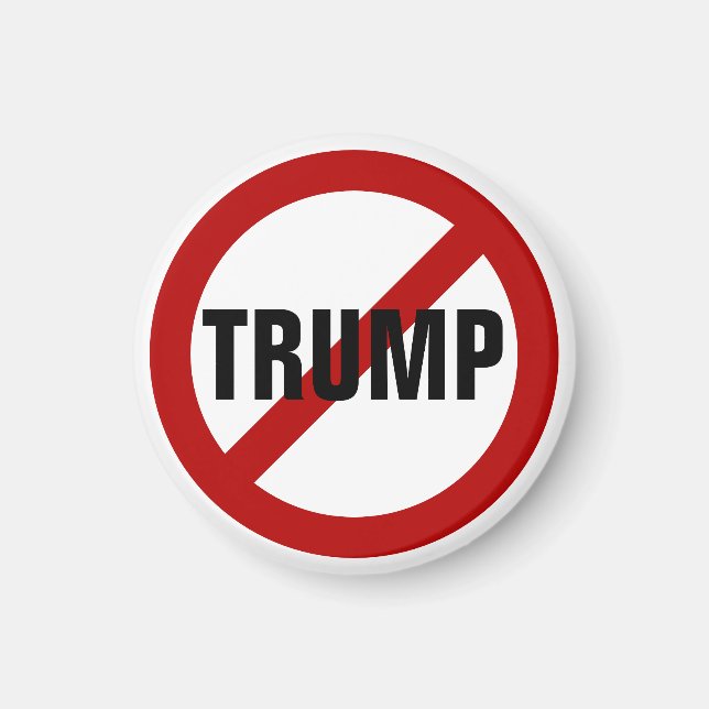 Stop Donald Trump Anti-Trump Pinback Button Magnet (Front)