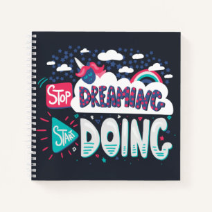Stop Dreaming, Start Doing Black-Grey Notebook