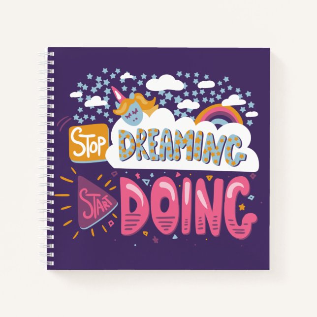 Stop Dreaming, Start Doing Indigo Notebook (Front)